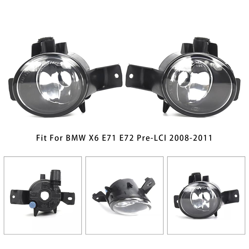 Front Fog Light Lamps Without Bulbs For BMW X6 E71 E72 08-11 63177187631
