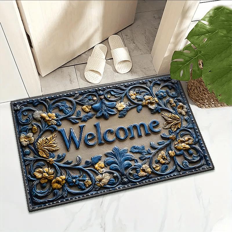 Retro American Style Floor Mats – Durable, Dirt-Resistant, Easy-Care Entrance Porch Rugs