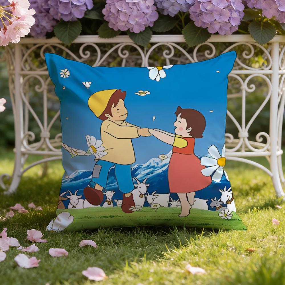 Roztomilá H-Heidi, Dívka z A-Alp Povlak na polštář Domácí a Auto Dvojí použití Povlak na polštář: Oboustranné pro prémiové pohodlí