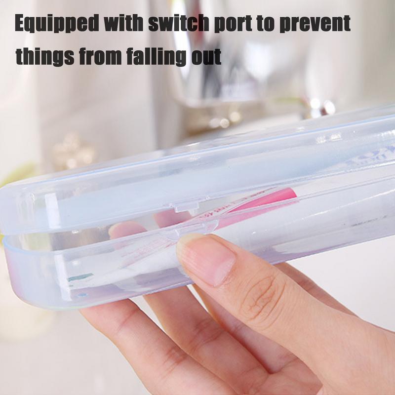 1pc Travel Toothbrush Case Portable Toothbrush Holder Leakproof Toothbrush Storage Box Travel Home Organizer for Travel Camping