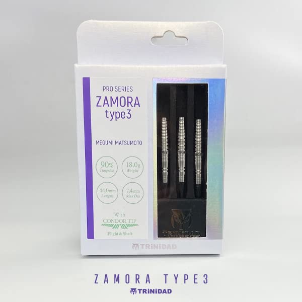TRiNiDAD PRO ZAMORA3 2BA Trinidad Pro Zamora 3 Megumi Matsumoto Player Design Model Darts Barrel Silver tdd1081