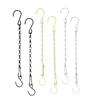 10PCS Weatherproof Iron Hanging Chain For Bird Feeders Flower Pots Metal Chain Includes S Hooks Clips