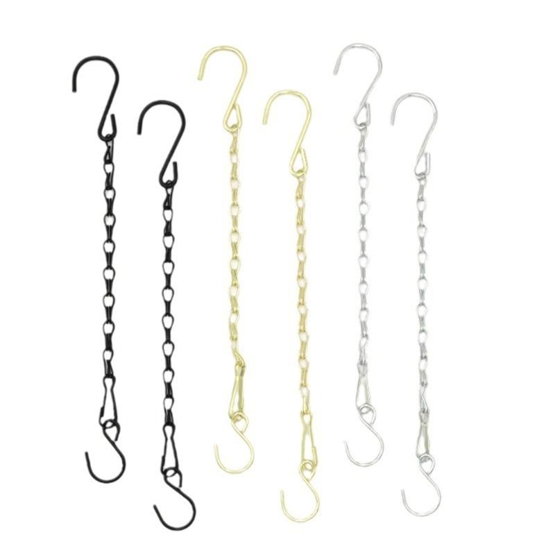 10 Stück wetterfeste eiserne Hängekette für Vogelfutterhäuschen Blumentöpfe Metallkette inklusive S-Haken Clips