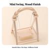 Freestanding Wooden Miniature Swing with A-Shaped Collectible Model