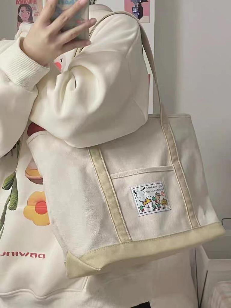 Women's Large Capacity Canvas Tote Bag for School and Tutoring