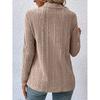 Autumn and Winter New Women's Cardigan Top Solid Color Casual Fashionable Loose Long Sleeve Knitted Sweater Jacket