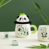 Cute Pet Panda Student Water Cup Ceramic Cup with Lid High Value Drinking Water Cup Office Coffee Cup Mug Souvenir
