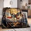 1PC Divine Battle Blanket, Soft Warm All-Season Throw for Sofa, Bed, Car, Office, Vibrant Colorful Design, Durable & Cozy Gift for Home Decor, Cozy Ho
