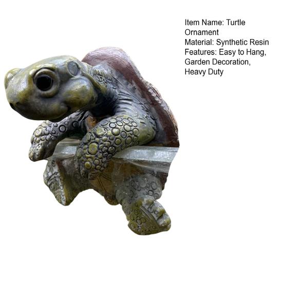 Yousheng Turtle Figurine Flower Pot Vase Hugger Planter Hanging Climbing Tortoise Resin Animal Statue Sculpture Indoor Outdoor Garden Decoration