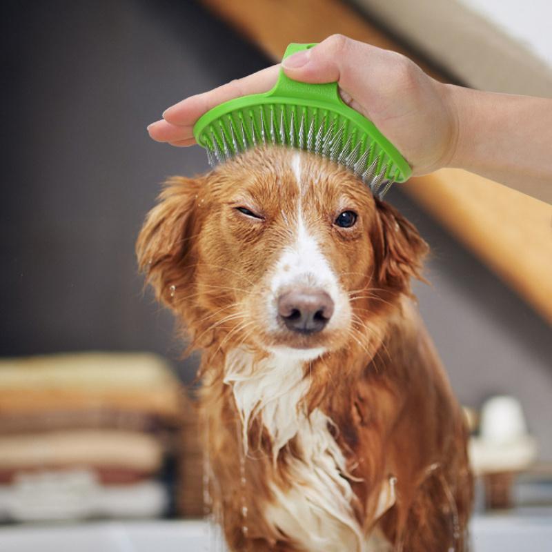 Wet and Dry Pet Bath Brush, Daily Floating Hair Cleaning Brush, Adjustable Wearable Cat Dog Massage Comb, Pet Beauty Products