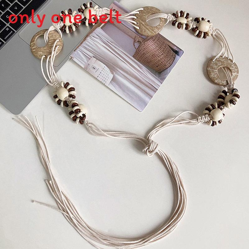 

Bohemian Womens Waist Chain With Woven Ethnic Style For Summer Casual Dress Accessory білий