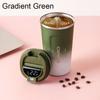 New Intelligent Temperature Measurement Stainless Steel Coffee Cup Thermos Cup Solid Color Gradual Change Optional Portable