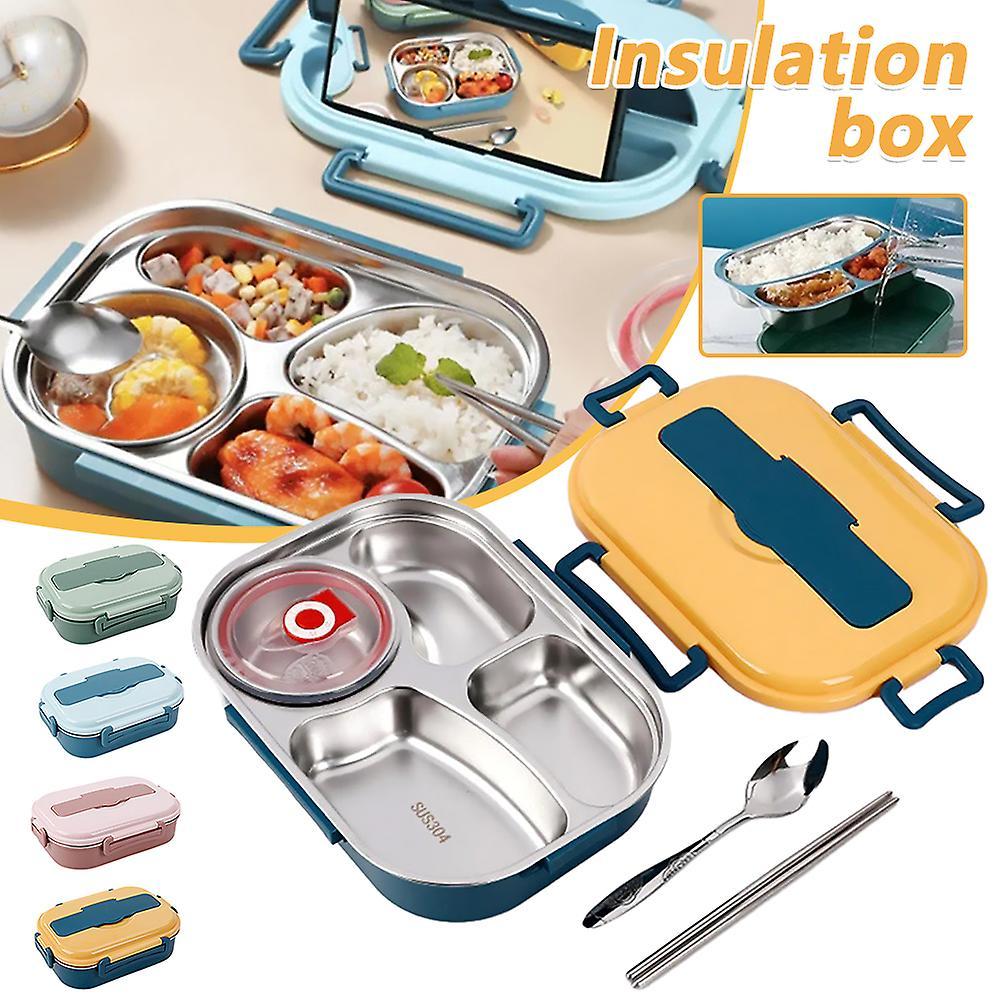 Stainless Steel Bento Lunch Box Portable Large Capacity Insulated Lunch Box for Student