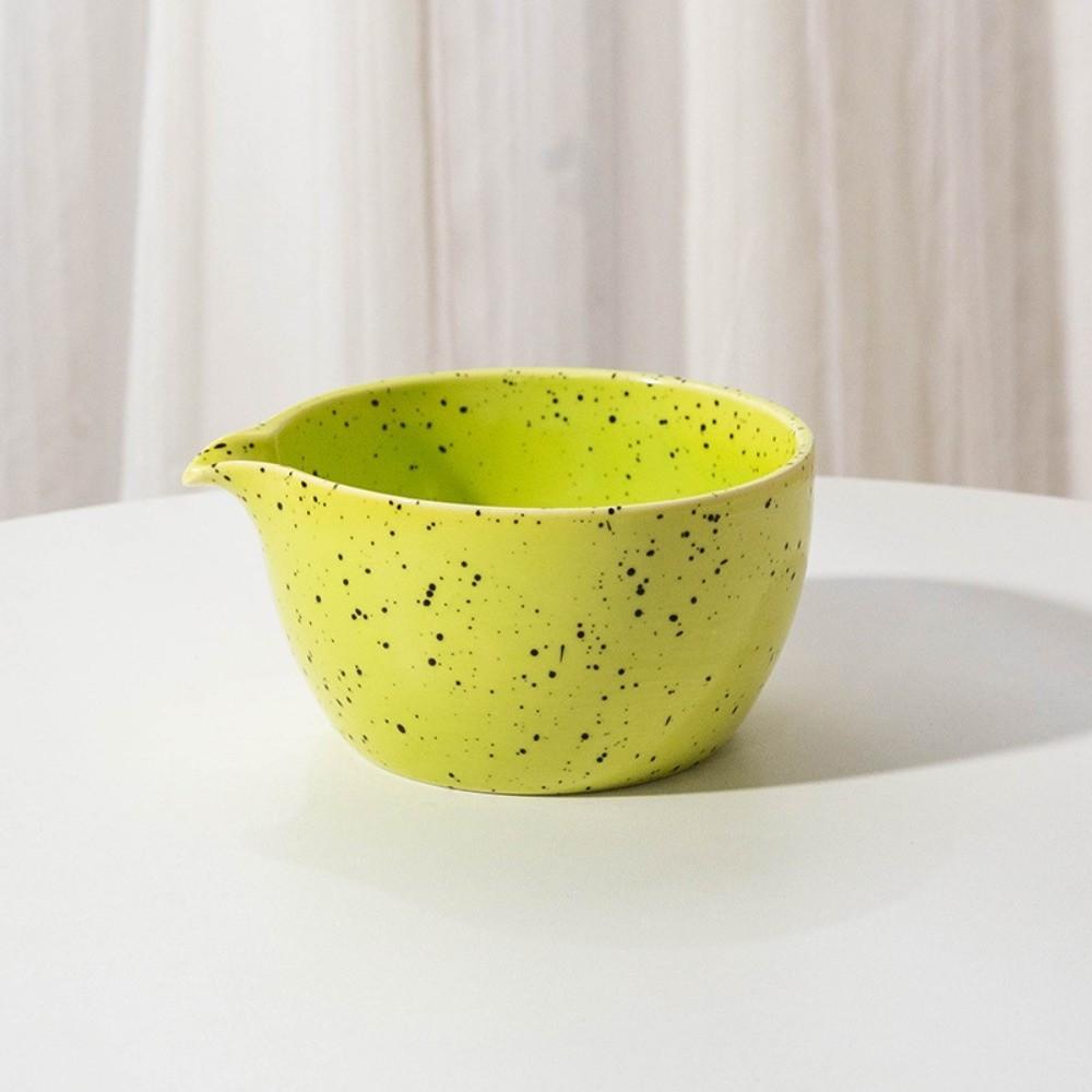 New Ceramic Matcha Bowl with Pouring Spout Dots Matcha Making Kit Reusable Matcha Whisk Holder Tea Lovers