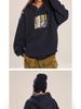 Retro Ethnic Style Men's Fleece-Lined Hooded Sweatshirt with Embroidery