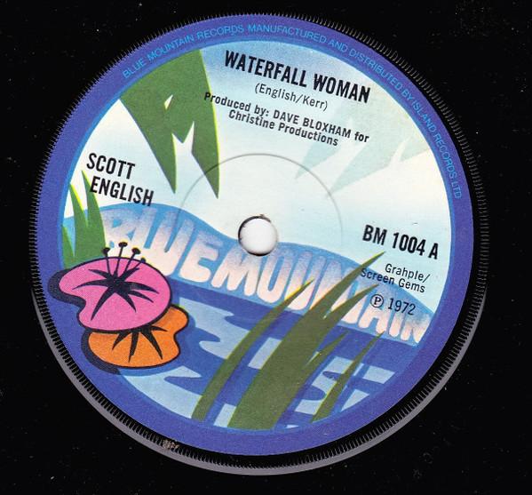 

7-дюймовая пластинка SCOTT ENGLISH Женщина у водопада BM1004 Blue Mountain 1972 UK Поп Б/у