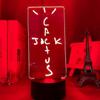 Große Cactus Jack LED-Nachtlampe Zur Schlafzimmerdekoration Nachtlicht Coole Geburtstagsgeschenke Raumdekor Cactus Jack Neon-Tischlampe Nachttisch