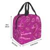 Pink Dinosaur Fossils Unearthed Insulated Lunch Bag for Women Office Cooler Thermal Food Box Tote Portable Lunch Boxes Container