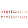 W2217 3D Girlish Sweet Strawberry Garden Stylish European American Removable Press On Nails 24Pcs