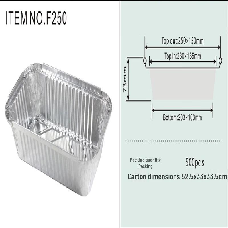 Kashicong Rectangular Aluminum Foil BBQ Containers
