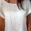 Langer Bohemia Trendiger Damenschmuck Statement-Halskette Persönlichkeit Pailletten Anhänger Maxi-Halskette Kette