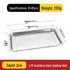 304 Stainless Steel Multi-Purpose Rectangular Tray - Dinner, Barbecue, Steamed Fish, Rice, Fruit Plate