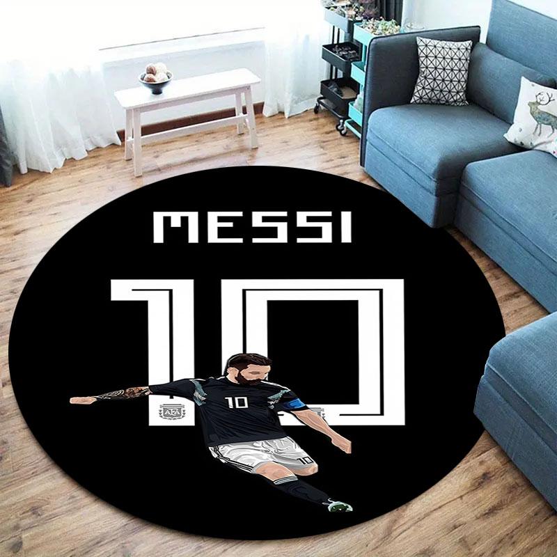 Messi Round Area Rug,Carpet Rug for Living Room Bedroom Sofa Playroom Decor,Non-slip Floor Mat