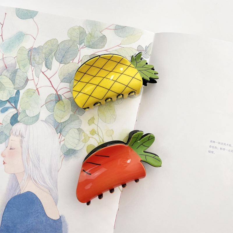 Cute and Versatile Hair ClipsFruit and Vegetable Grabber Back of The Head Updo Shark Clip Hair Accessory