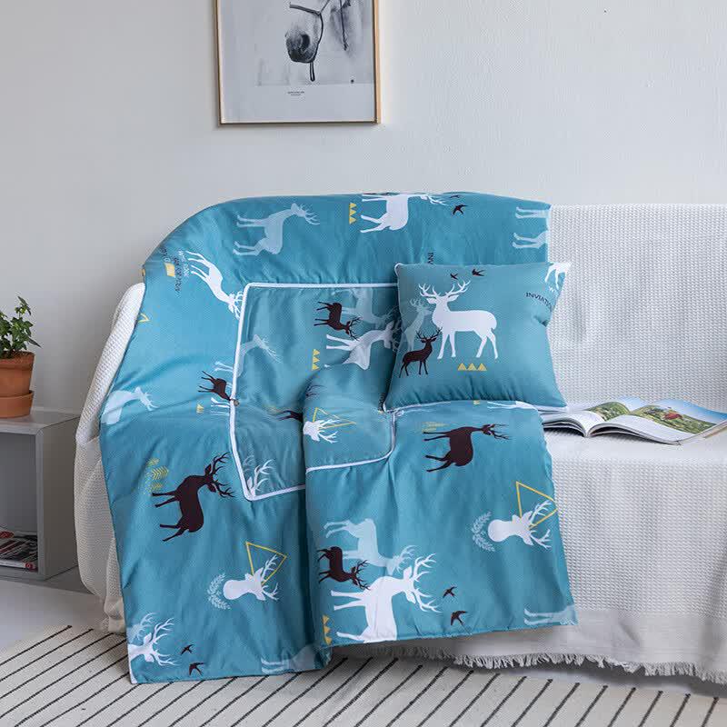 Dual-Use Portable Pillow Blanket