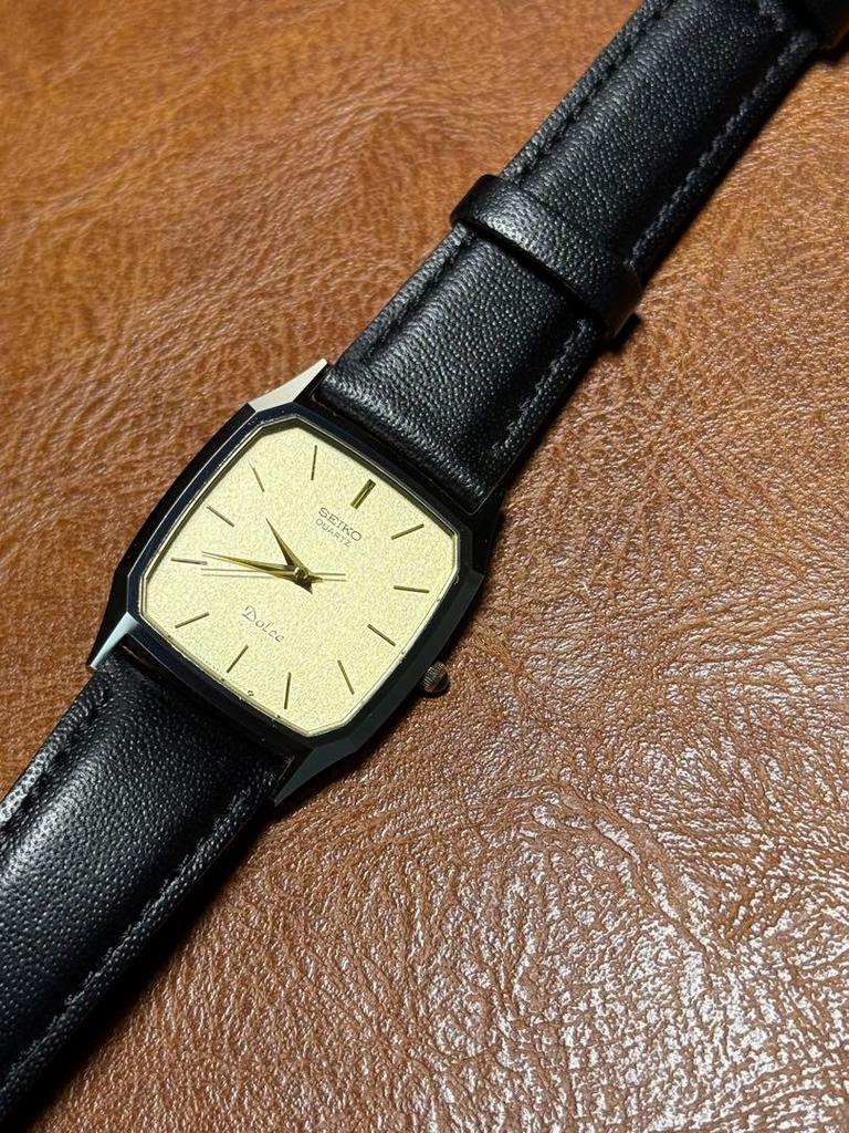 [USED] A80 Rare Working Seiko Dolce Square Watch from the 1980s