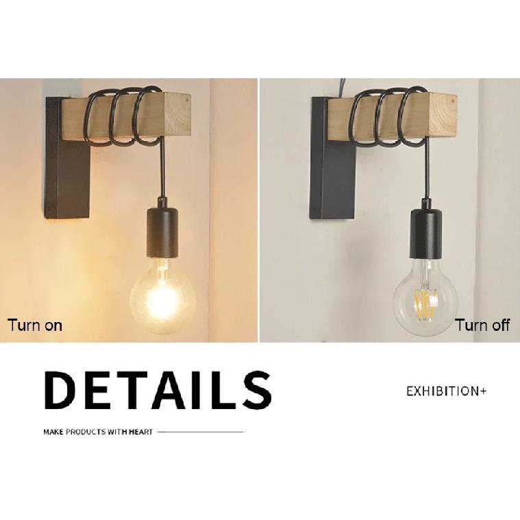 LED Wall light Sconces Fixtures 110V/220V E27 Iron Retro LED Wall Lamps Indoor Lamp Kitchen Bedside Living Room Bedside Lamp