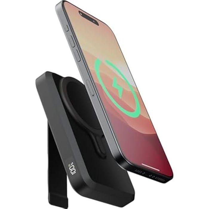 

Batterie Externe - XTORM - 10000 mAh - Charge Sans Fil - Magnétique - USB-C 15W Charge Rapide чорний