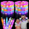 25-26 Light Up Glow Sticks Fidget Pop Tubes, 24 Pack Glow In The Dark Party Supplies Toddler Sensory Toys