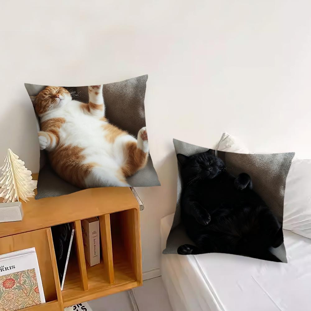 Funny cat cute sleep cushion cover Pillow Cover Decoration Room Home Sofa living Office Car Nordic Simplicity