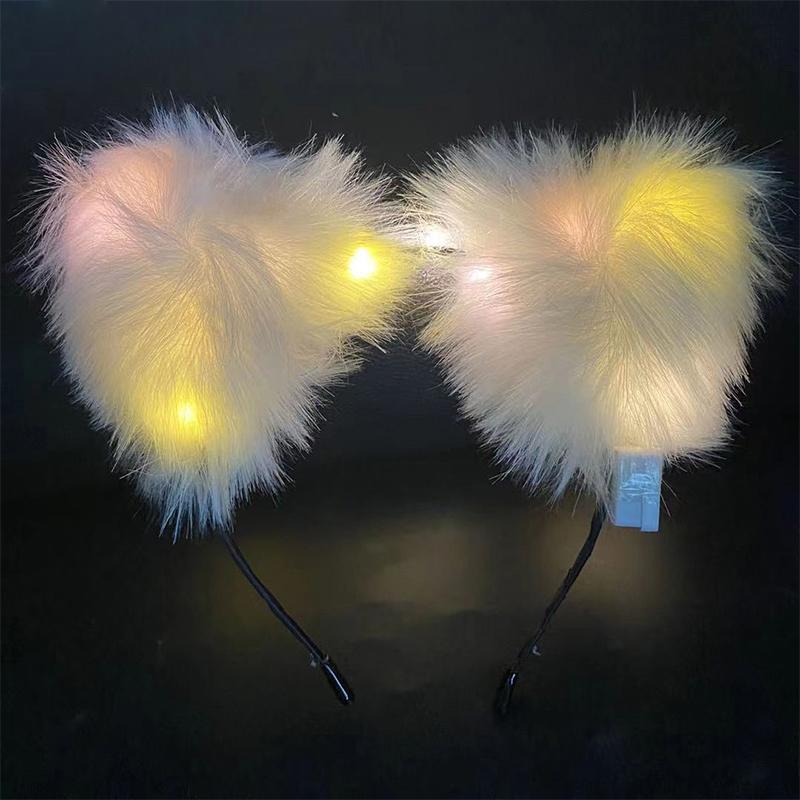 Luminous Hair Accessorie Cute Hairpin Kawaii Headwear Latest Year Headband Accessorie Christmas Decoration For Kids