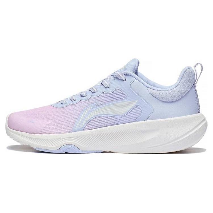 Li Ning Lanying Tecido Leve Amortecimento Leve Cano Baixo Sapatos de Badminton Feminino Azul Rosa AFVT012-1