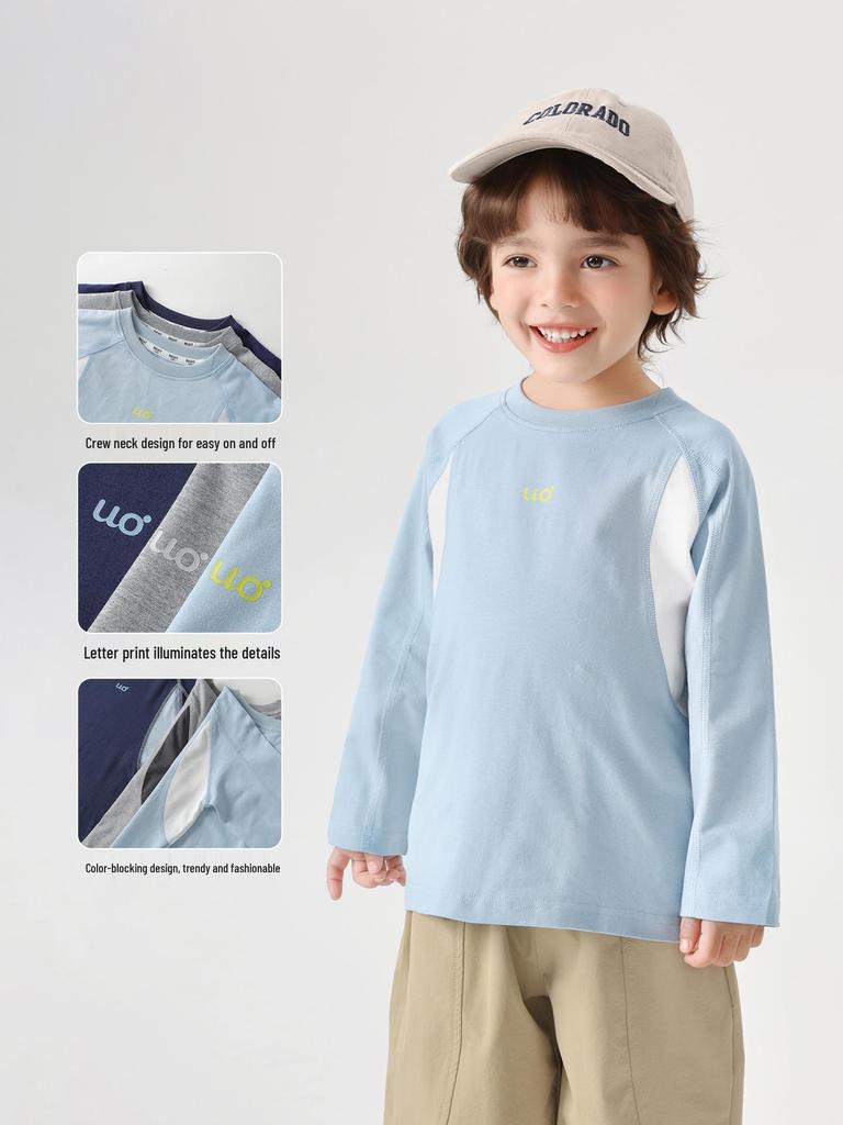 European Boys' 2026 Long-Sleeve Spring/Autumn T-Shirt - New Toddler Base Layer Shirt