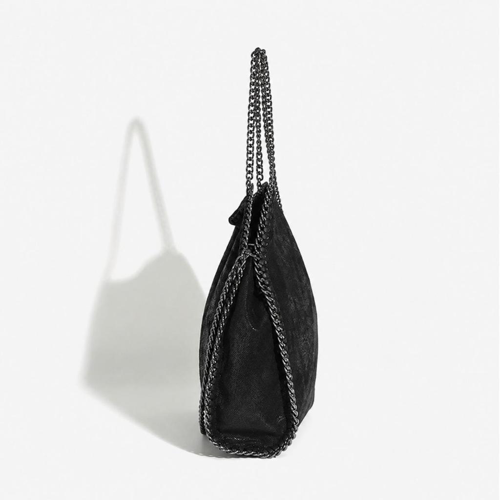 2026 Retro-Kette Damen faltbare Single-Shoulder-Tragetasche - Europäischer & Amerikanischer Stil, Große Kapazität