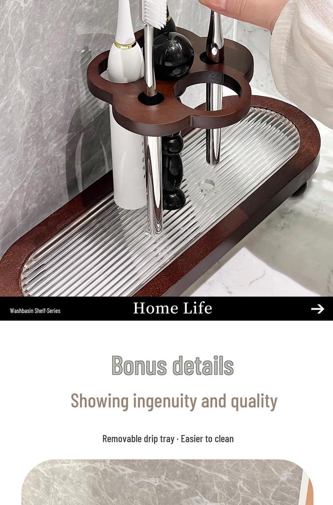 Chinese Style Electric Toothbrush & Storage Rack Set with Mouthwash Cup