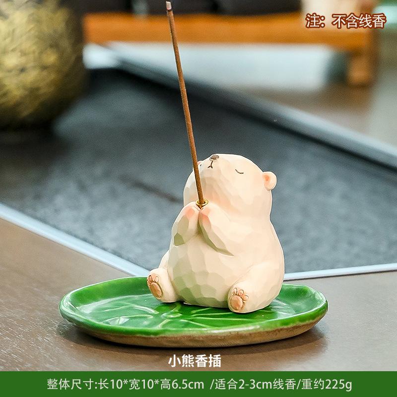 Roztomilé řemeslné výrobky Pryskyřičná žába Panda Vkládání vonných tyčinek Řemeslný výrobek Kadidelnice Kreslená zvířecí dekorace Držák na vůni Kancelář