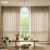 1PC LOZUJOJU Cream Style Semi Blackout Curtains Japanese Imitation Linen Thick Curtains for Bedroom Living Room Balcony Window for Home Decor