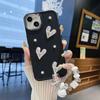 Suitable for Apple 16PRO Metal Photo Frame Pearl Love Mobile Phone Case IPhone 7P/XR Solid Color Protection Case