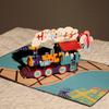 Happy Birthday Greeting Card 3D Birthday Cake Greeting Card Creative Folding Paper Engraving Blessing Card Gift for Lover Friend