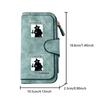 Gravewurm long zipper wallet, large-capacity card holder, unisex clutch bag, stylish zippered coin purse, suitable for daily use, a great gift for
