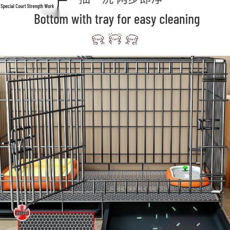Indoor Pet Cage with Toilet Separation for Small To Medium Dogs and Cats