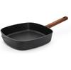 Woll Eco Logic QXR Cast Iron Induction Frying Pan with High Sides 28 Cm with Wooden Handle (728WLCI-Q)
