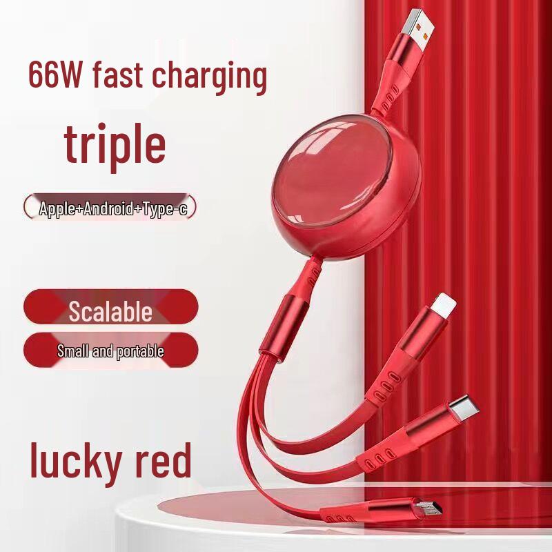 

Super Fast Retractable 3-in-1 Charging Cable for Huawei, Apple, and Android