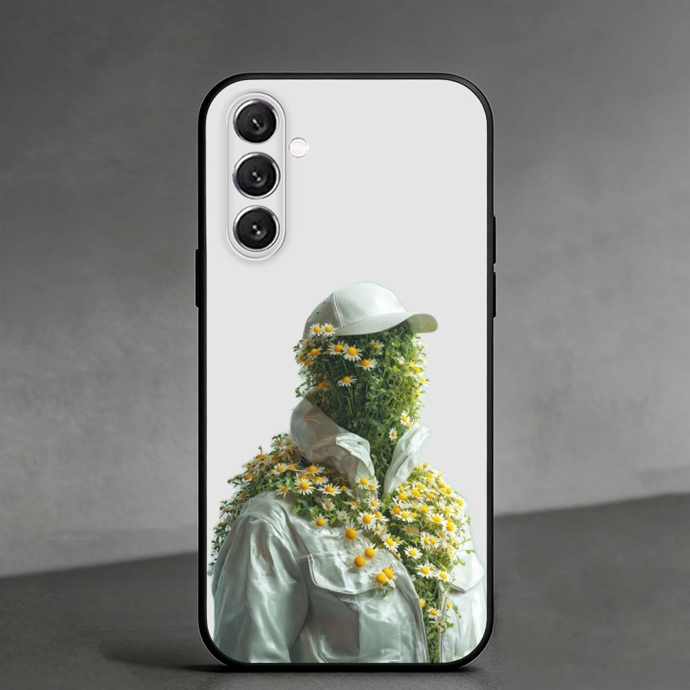 C-Creative portrait art Phone Case For Samsung Galaxy A91,80,73,72 ,71,53,52,32 ,31,22,21s,20,Soft Black Case