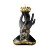Meditating Buddha Incense Burner Zen Resin Holder for Cone Incense Serene Home Decor Altar Accessory for Meditation Calming Gift