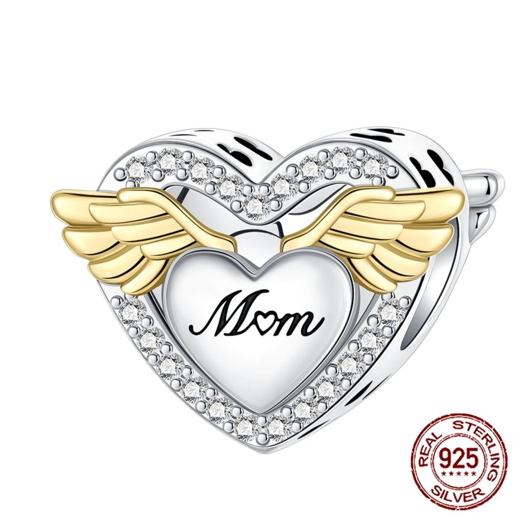 925 Silver Family Grandma Love You Mother Beads Pandent Charm Fit 4MM Hole Diameter Bracelet DIY Bead Ms Jewelry Gift